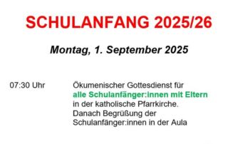 VS Pinkafeld, Beitrag Allgemein, Schulbeginn